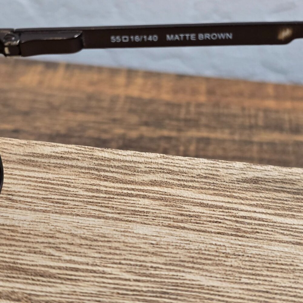 Richard Taylor Scottsdale Jack Eyeglasses Matte Brown 55-16-140 Frame READ - Picture 3 of 13